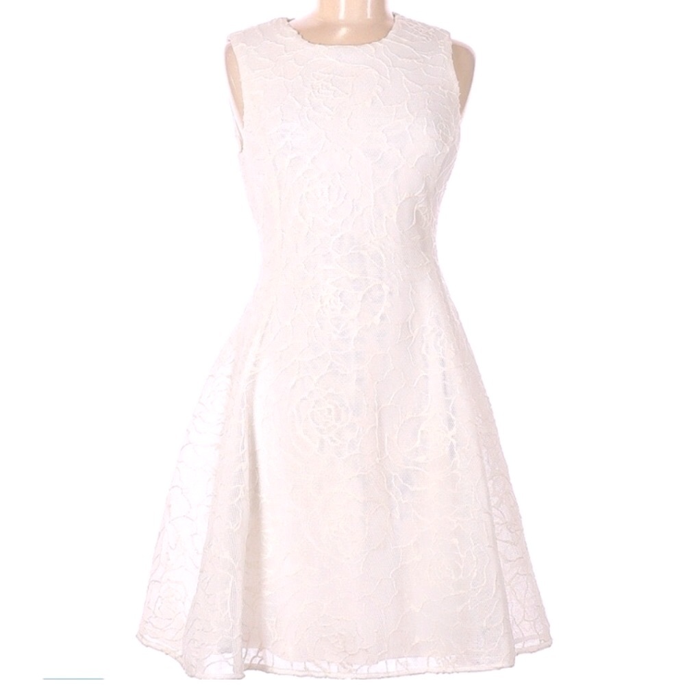 DKNY White Floral Dress Size 6